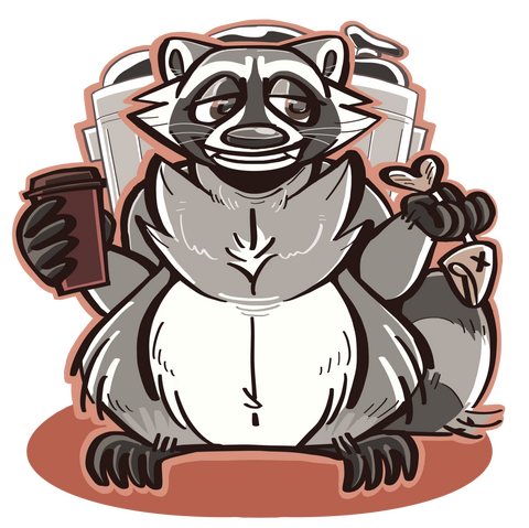 Raccoon Sticker Design Raccoon Sticker Design